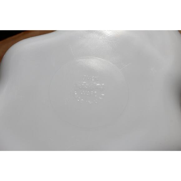 Fire-King Milk Glass Platter with Gold Trim- Serving Tray- Dish - Picture 10 of 10